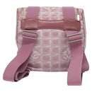 CHANEL New Travel Line Backpack Canvas Pink CC Auth BD376-3