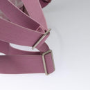 CHANEL New Travel Line Backpack Canvas Pink CC Auth BD376-9