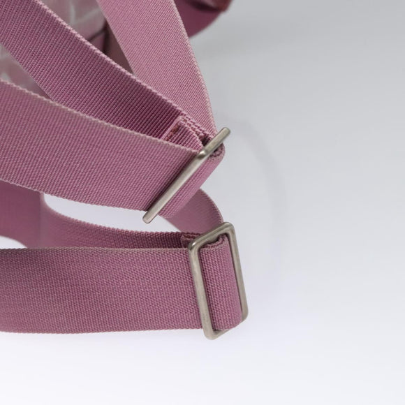 CHANEL New Travel Line Backpack Canvas Pink CC Auth BD376