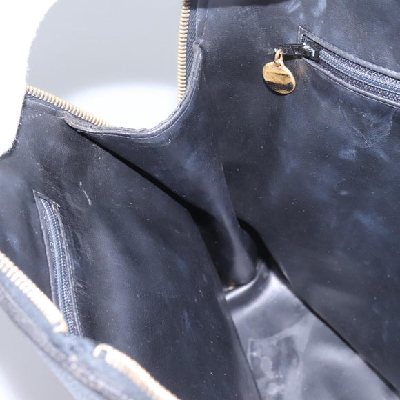 CHANEL COCO Mark Tote Bag Caviar Skin Black CC Auth BD379