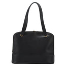 CHANEL COCO Mark Tote Bag Caviar Skin Black CC Auth BD379-2
