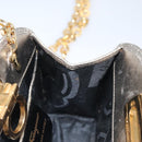 Salvatore Ferragamo Gancini Chain Shoulder Bag Leather Silver Gold Auth BD416-17