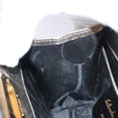 Salvatore Ferragamo Gancini Chain Shoulder Bag Leather Silver Gold Auth BD416-18