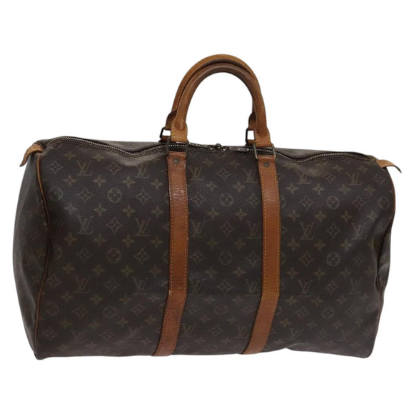 LOUIS VUITTON Monogram Keepall 50 Boston Bag M41426 LV Auth BD429