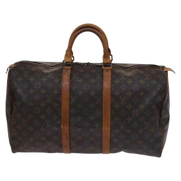 LOUIS VUITTON Monogram Keepall 50 Boston Bag M41426 LV Auth BD429