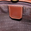 BURBERRY Nova Check Hand Bag PVC Beige Brown gold Auth BD438-17