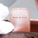 BURBERRY Nova Check Hand Bag PVC Beige Brown gold Auth BD438-12