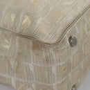 CHANEL New travel line Tote Bag Canvas Beige CC Auth BD439-9