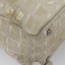 CHANEL New travel line Tote Bag Canvas Beige CC Auth BD439-16