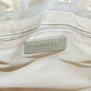 CHANEL New travel line Tote Bag Canvas Beige CC Auth BD439-18