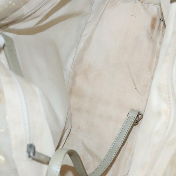 CHANEL New travel line Tote Bag Canvas Beige CC Auth BD439