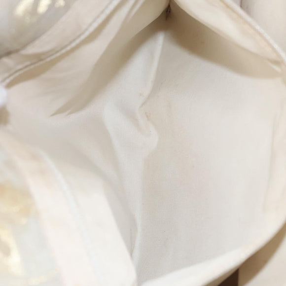 CHANEL New travel line Tote Bag Canvas Beige CC Auth BD439