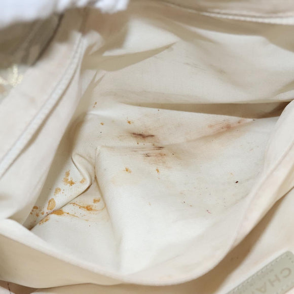 CHANEL New travel line Tote Bag Canvas Beige CC Auth BD439