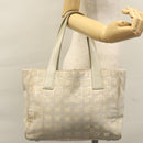 CHANEL New travel line Tote Bag Canvas Beige CC Auth BD439-24