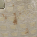 CHANEL New travel line Tote Bag Canvas Beige CC Auth BD439-3