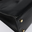 Salvatore Ferragamo Vala Shoulder Bag Leather Black Gold Auth BD443-14
