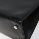 Salvatore Ferragamo Vala Shoulder Bag Leather Black Gold Auth BD443-15