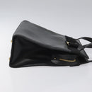 Salvatore Ferragamo Vala Shoulder Bag Leather Black Gold Auth BD443-3