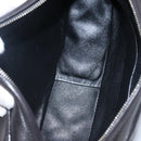 CHANEL Matelasse Tassel Shoulder Bag Lamb Skin Black Gold CC Auth BD484A-16