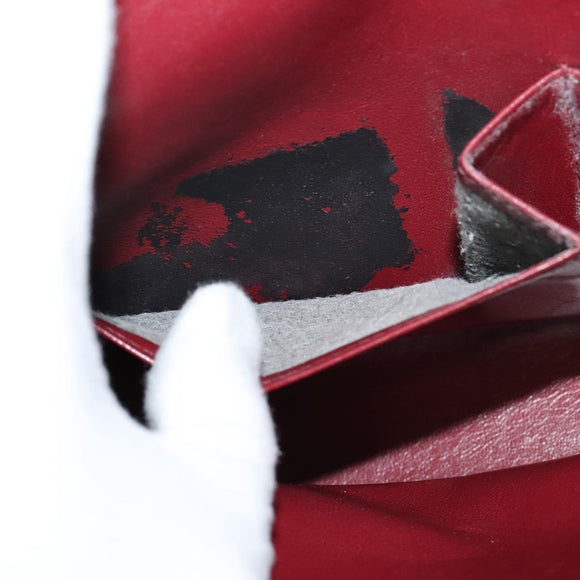 CHANEL Matelasse 25 Double Flap Chain Bag Lamb Skin Black Gold CC Auth BD485A