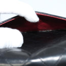 CHANEL Matelasse 25 Double Flap Chain Bag Lamb Skin Black Gold CC Auth BD485A-28