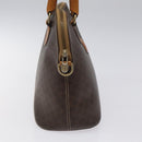 CELINE Macadam Canvas Hand Bag PVC Leather Brown Gold Auth BD487-3