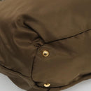 PRADA Tote Bag Nylon Khaki Gold Auth BD489-14