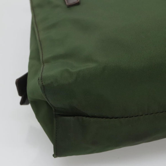 PRADA Hand Bag Nylon Khaki Auth BD490