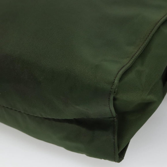 PRADA Hand Bag Nylon Khaki Auth BD490