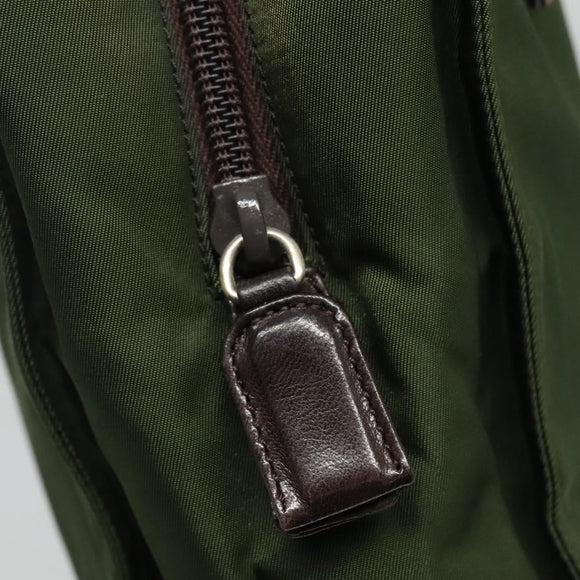 PRADA Hand Bag Nylon Khaki Auth BD490