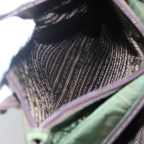 PRADA Hand Bag Nylon Khaki Auth BD490