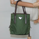 PRADA Hand Bag Nylon Khaki Auth BD490-24