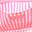 PRADA Canapa PM Hand Bag Denim 2way Pink Gold Auth BD514-18