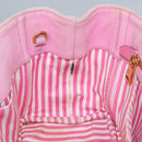 PRADA Canapa PM Hand Bag Denim 2way Pink Gold Auth BD514-20