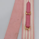 PRADA Canapa PM Hand Bag Denim 2way Pink Gold Auth BD514-26