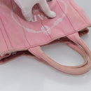 PRADA Canapa PM Hand Bag Denim 2way Pink Gold Auth BD514-6