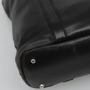 GUCCI Bamboo Hand Bag Leather Black Silver 000 1998 0508 Auth BD548-15