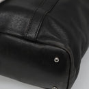 GUCCI Bamboo Hand Bag Leather Black Silver 000 1998 0508 Auth BD548-16