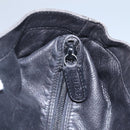 GUCCI Bamboo Hand Bag Leather Black Silver 000 1998 0508 Auth BD548-9