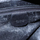 GUCCI Bamboo Hand Bag Leather Black Silver 000 1998 0508 Auth BD548-18