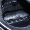 GUCCI Bamboo Hand Bag Leather Black Silver 000 1998 0508 Auth BD548-10