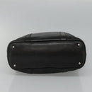 GUCCI Bamboo Hand Bag Leather Black Silver 000 1998 0508 Auth BD548-5