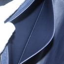 CHANEL Bicolore Deca Coco Chain Shoulder Bag Lamb Skin Navy Gold CC Auth BD569-19