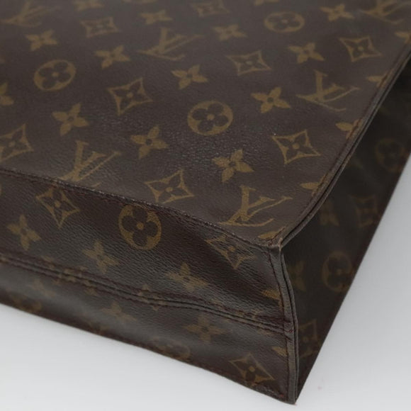 LOUIS VUITTON Monogram Sac Plat Hand Bag M51140 LV Auth BD570