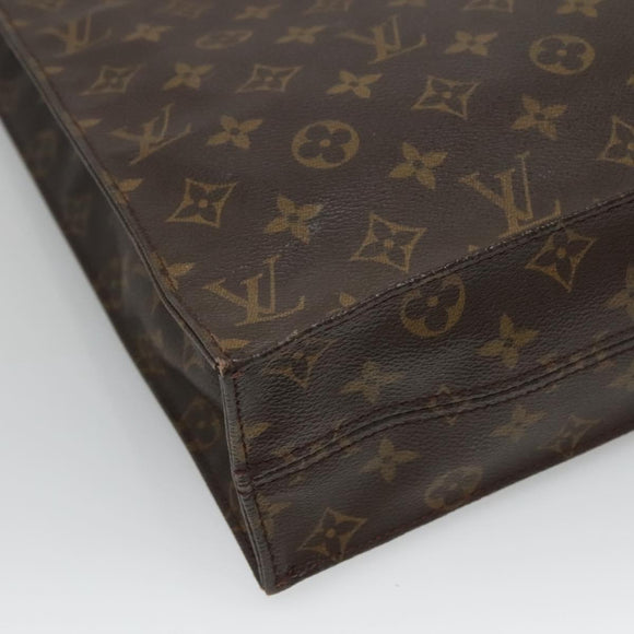 LOUIS VUITTON Monogram Sac Plat Hand Bag M51140 LV Auth BD570