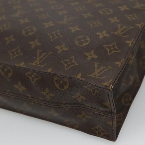 LOUIS VUITTON Monogram Sac Plat Hand Bag M51140 LV Auth BD570