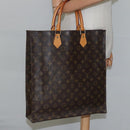 LOUIS VUITTON Monogram Sac Plat Hand Bag M51140 LV Auth BD570-19