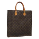 LOUIS VUITTON Monogram Sac Plat Hand Bag M51140 LV Auth BD570-1
