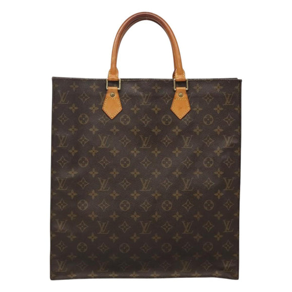 LOUIS VUITTON Monogram Sac Plat Hand Bag M51140 LV Auth BD570