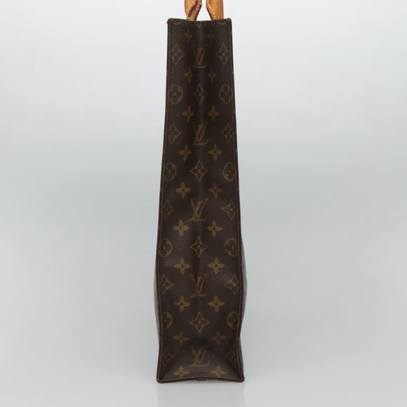 LOUIS VUITTON Monogram Sac Plat Hand Bag M51140 LV Auth BD570